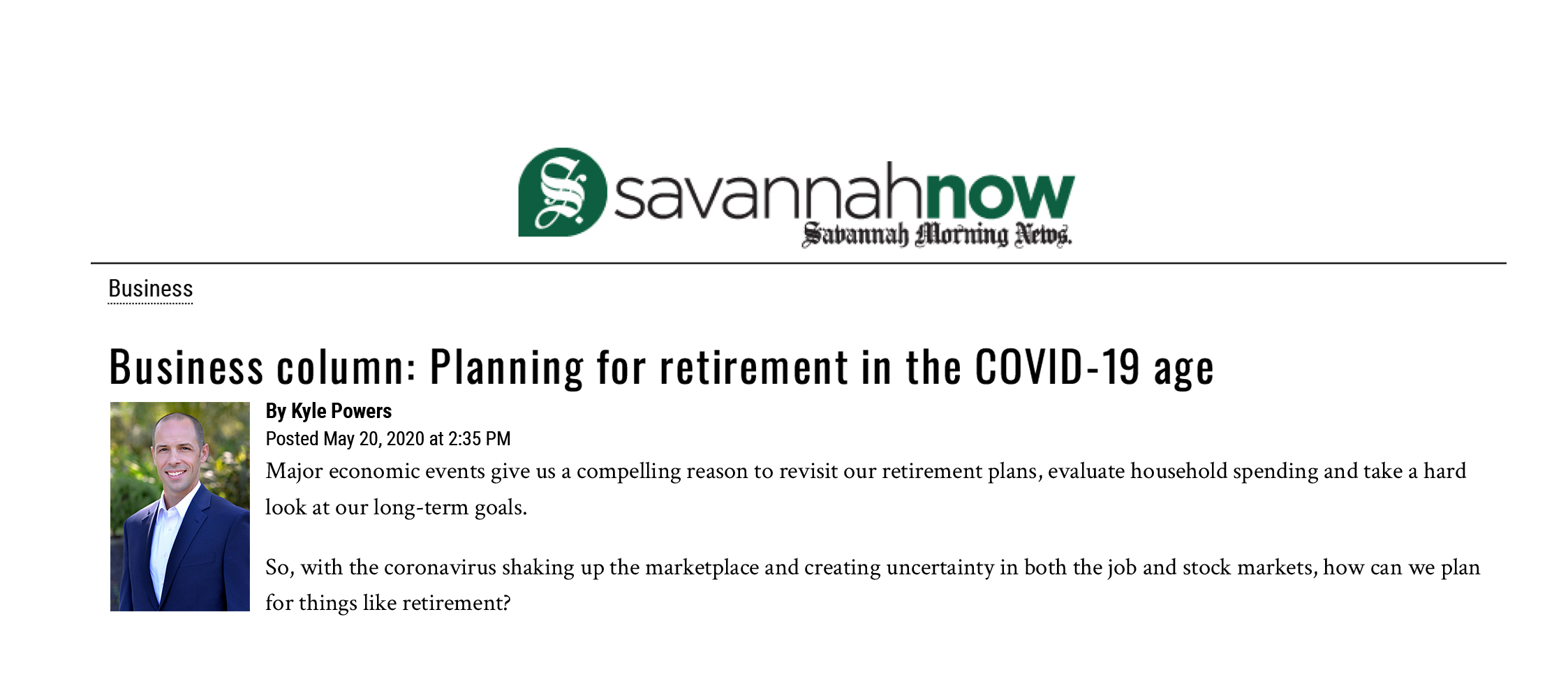 Planning for Retirement in the COVID-19 Age