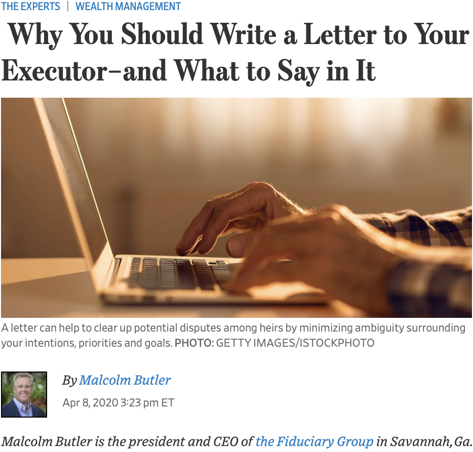 Why You Should Write a Letter to Your Executor–and What to Say in It